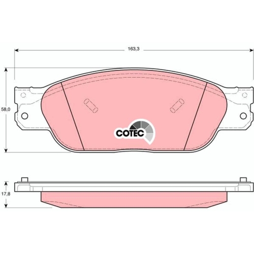 TRW Bremsbelagsatz, Scheibenbremse COTEC GDB1401