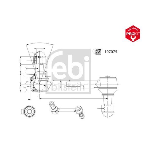 FEBI BILSTEIN Stange/Strebe, Stabilisator ProKit