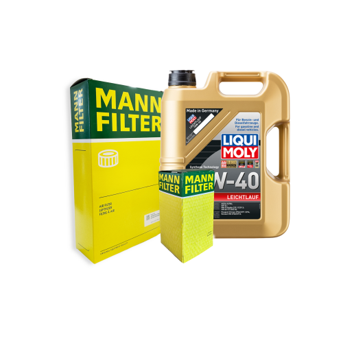 Liqui Moly Motor&ouml;l 10W-40 5-Liter+&Ouml;lfilter+Luftfilter Mann-Filter Inspektion Set
