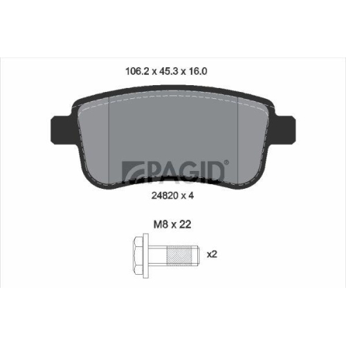 PAGID Bremsbelagsatz, Scheibenbremse T1850N