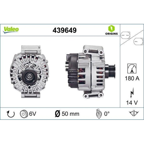 VALEO Generator VALEO ORIGINS - NEW O.E. TECHNOLOGIE 439649