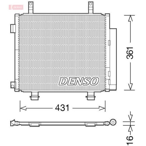 DENSO Kondensator, Klimaanlage DCN47004