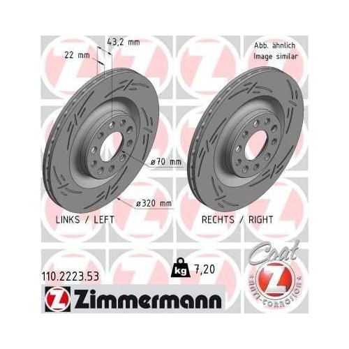 ZIMMERMANN Bremsscheibe BLACK Z 110.2223.53