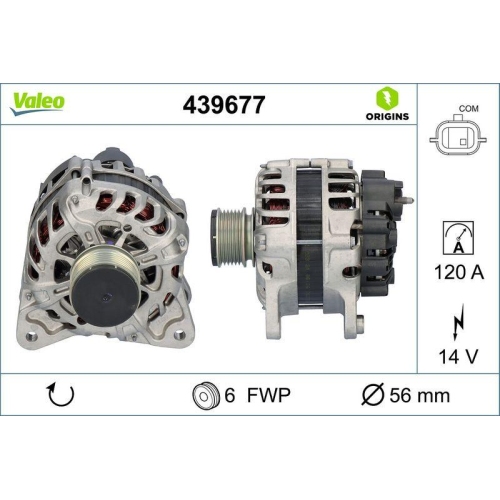 VALEO Generator VALEO ORIGINS - NEW O.E. TECHNOLOGIE 439677