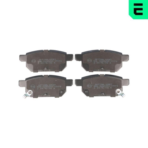 OPTIMAL Bremsbelagsatz, Scheibenbremse BP-12587