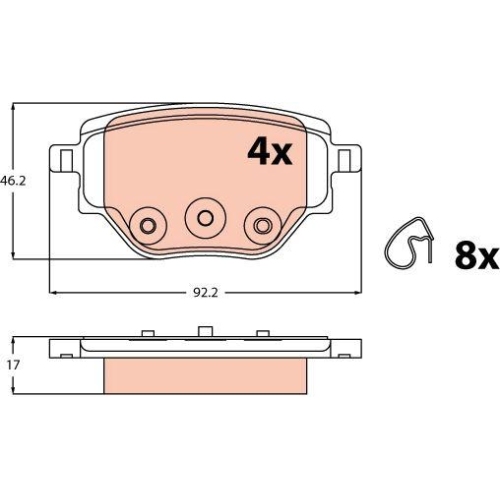 TRW Bremsbelagsatz, Scheibenbremse