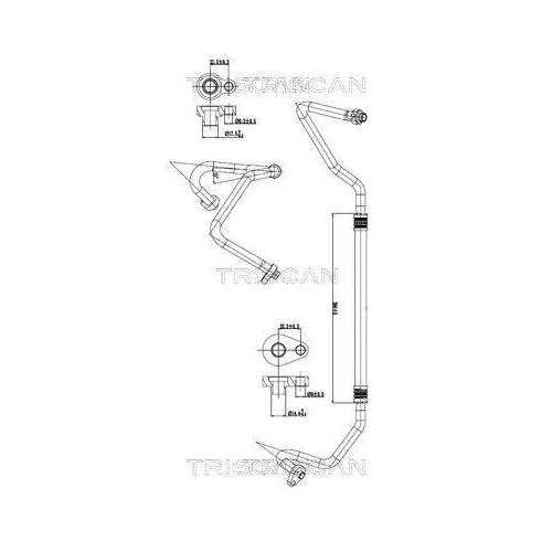 TRISCAN Hochdruck-/Niederdruckleitung, Klimaanlage 9010 16076