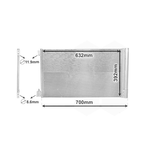 VAN WEZEL Kondensator, Klimaanlage 37005478