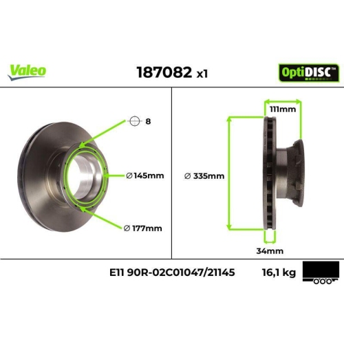 VALEO Bremsscheibe OptiDISC 187082