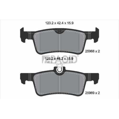 PAGID Bremsbelagsatz, Scheibenbremse T2392N