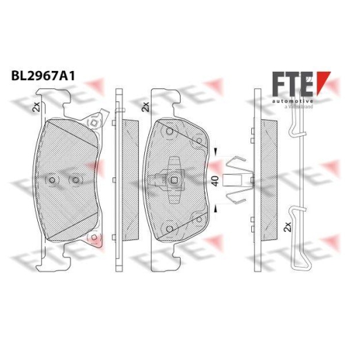 FTE Bremsbelagsatz, Scheibenbremse 9011211