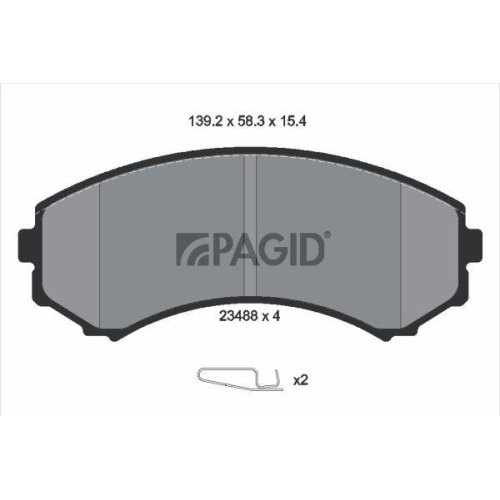 PAGID Bremsbelagsatz, Scheibenbremse T1250N