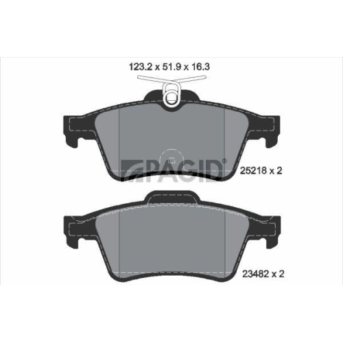 PAGID Bremsbelagsatz, Scheibenbremse T2048N