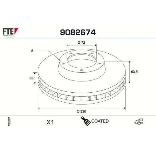 FTE Bremsscheibe COATED RANGE FTE 9082674