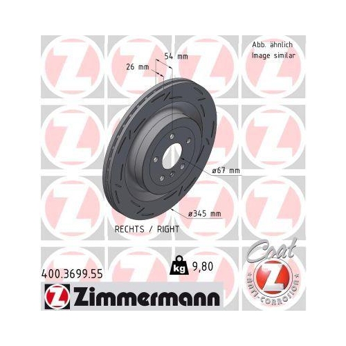 ZIMMERMANN Bremsscheibe BLACK Z 400.3699.55
