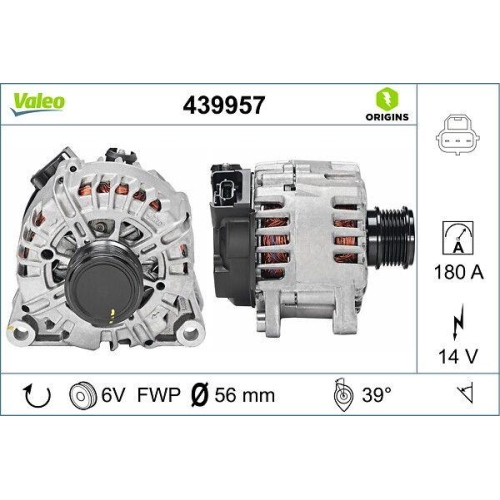 VALEO Generator VALEO ORIGINS - NEW O.E. TECHNOLOGIE 439957