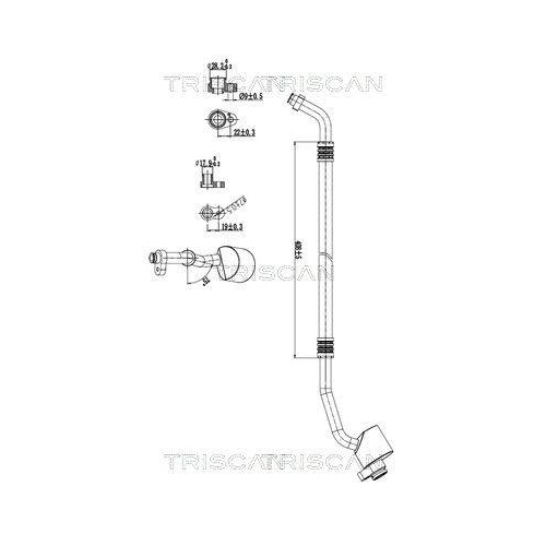 TRISCAN Hochdruck-/Niederdruckleitung, Klimaanlage 9010 23009