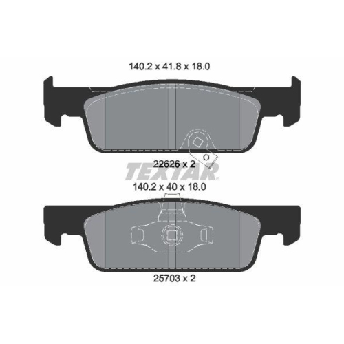TEXTAR Bremsbelagsatz, Scheibenbremse Q+ 2262601