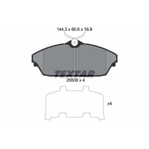 TEXTAR Bremsbelagsatz, Scheibenbremse 2550801