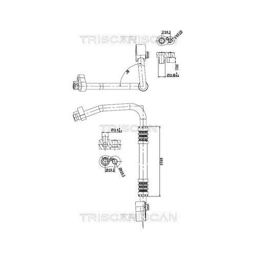 TRISCAN Hochdruck-/Niederdruckleitung, Klimaanlage 9010 23010