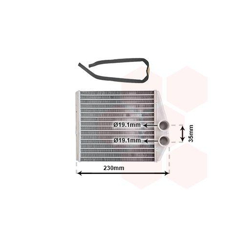 VAN WEZEL Wärmetauscher, Innenraumheizung 37006355