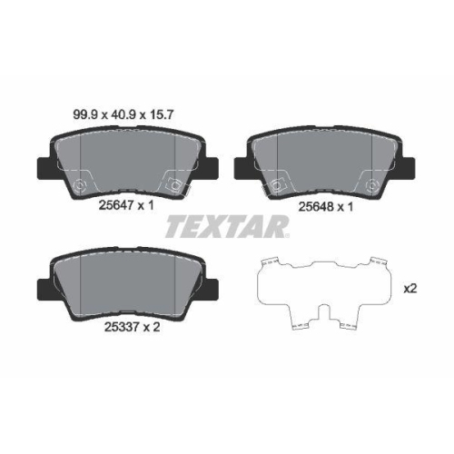 TEXTAR Bremsbelagsatz, Scheibenbremse Q+ 2564701