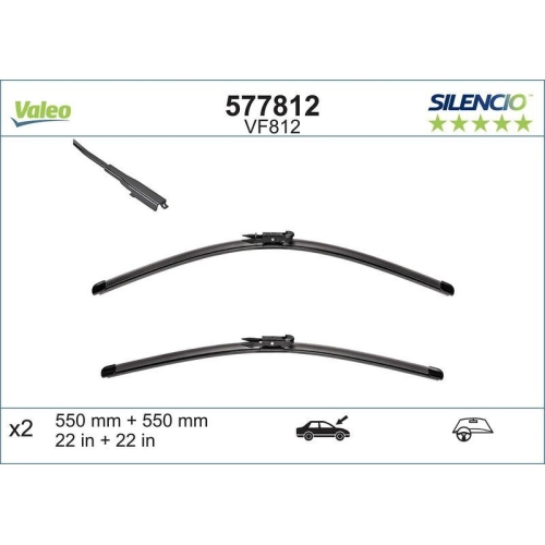VALEO Wischblatt SILENCIO FLAT BLADE SET 577812