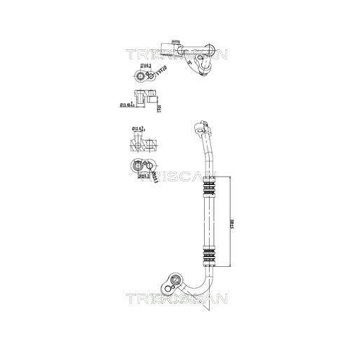 TRISCAN Hochdruck-/Niederdruckleitung, Klimaanlage 9010 23011