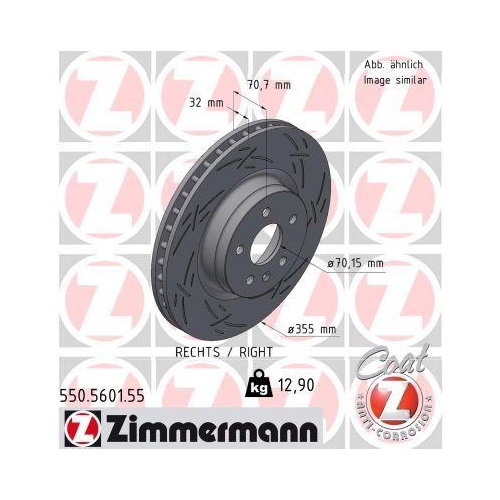 ZIMMERMANN Bremsscheibe BLACK Z 550.5601.55