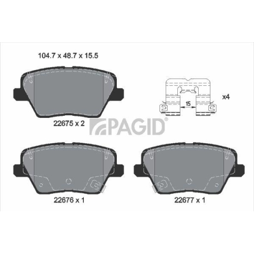 PAGID Bremsbelagsatz, Scheibenbremse T3159N