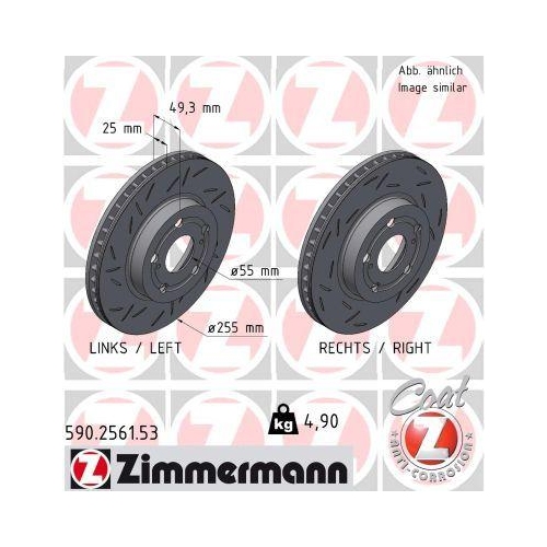 ZIMMERMANN Bremsscheibe BLACK Z 590.2561.53