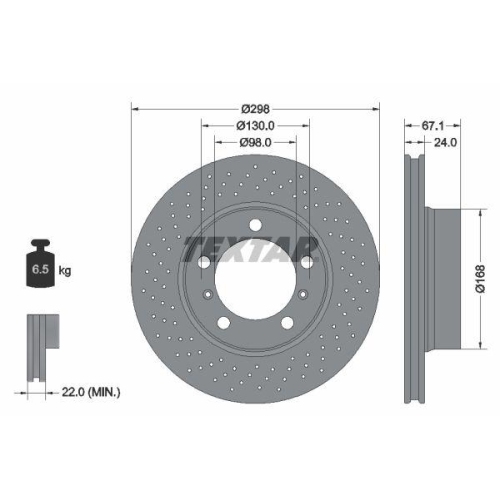 TEXTAR Bremsscheibe PRO+ 92165105