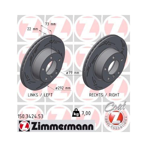 ZIMMERMANN Bremsscheibe BLACK Z 150.3424.53