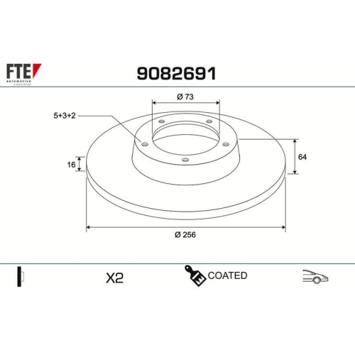 FTE Bremsscheibe COATED RANGE FTE 9082691