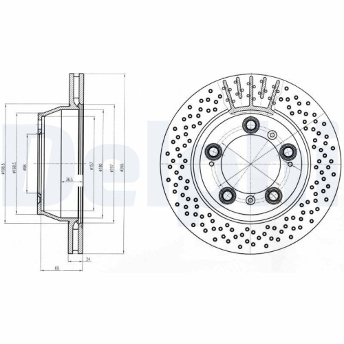 DELPHI Bremsscheibe BG4163C