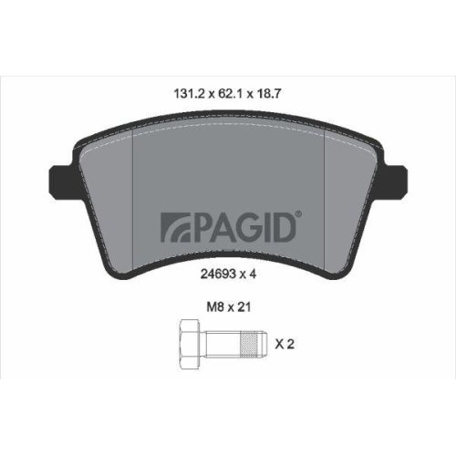 PAGID Bremsbelagsatz, Scheibenbremse T1773N
