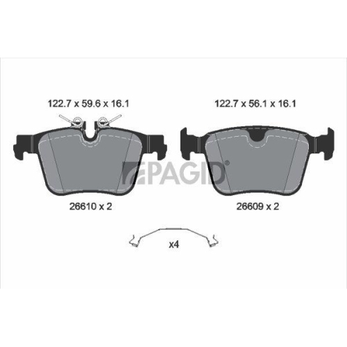 PAGID Bremsbelagsatz, Scheibenbremse T4259N