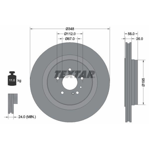 TEXTAR Bremsscheibe PRO 92198003