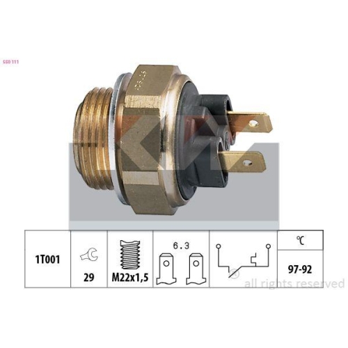 KW Temperaturschalter, Kühlerlüfter Made in Italy - OE Equivalent