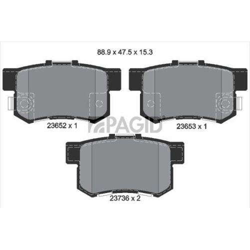 PAGID Bremsbelagsatz, Scheibenbremse T1263N
