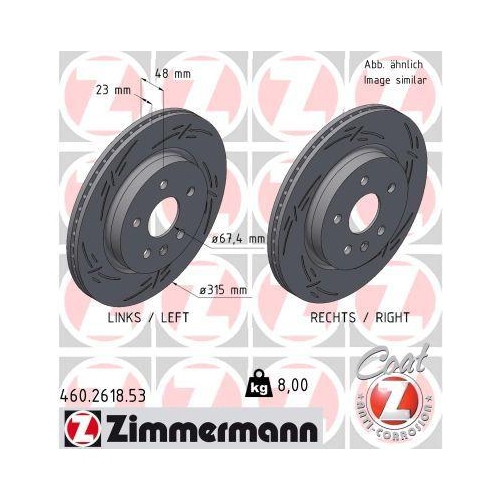 ZIMMERMANN Bremsscheibe BLACK Z 430.2618.53