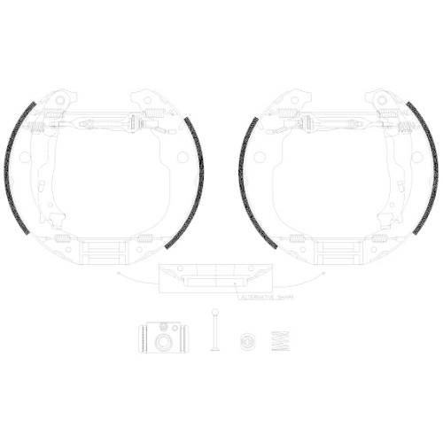 TEXTAR Bremsbackensatz Shoe Kit Pro 84067202