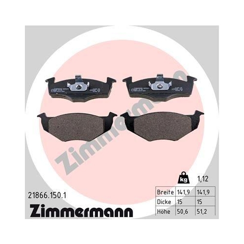 ZIMMERMANN Bremsbelagsatz, Scheibenbremse 21866.150.1