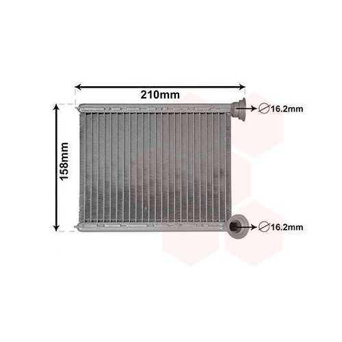 VAN WEZEL W&auml;rmetauscher, Innenraumheizung 43006629