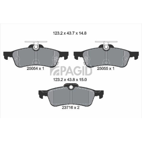 PAGID Bremsbelagsatz, Scheibenbremse T2193N