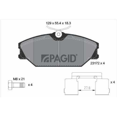 PAGID Bremsbelagsatz, Scheibenbremse T9101N