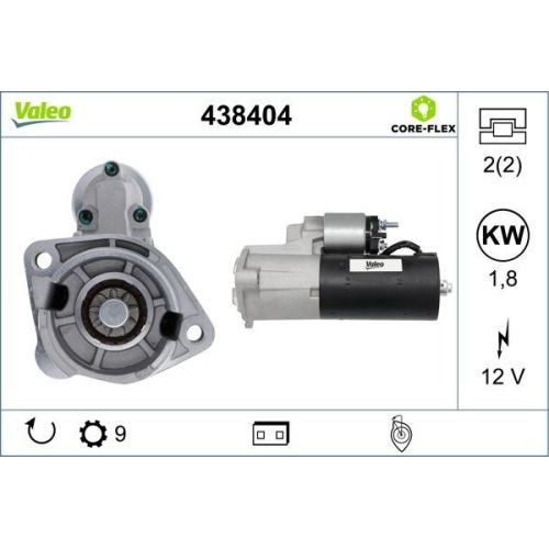 VALEO Starter VALEO CORE-FLEX 438404