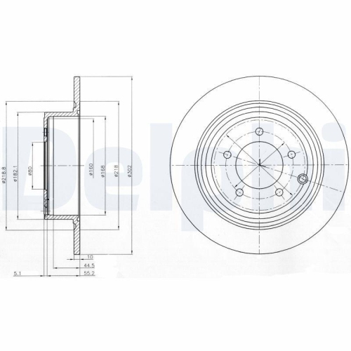 DELPHI Bremsscheibe BG4169