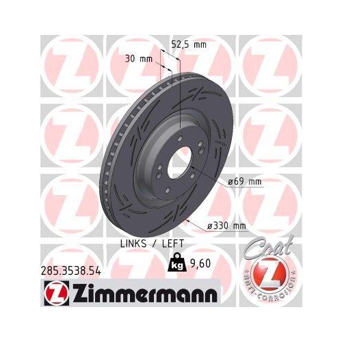 ZIMMERMANN Bremsscheibe BLACK Z 285.3538.54