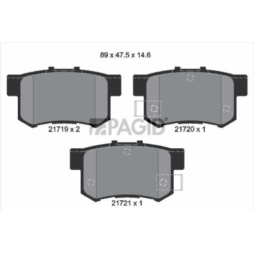 PAGID Bremsbelagsatz, Scheibenbremse T3017N